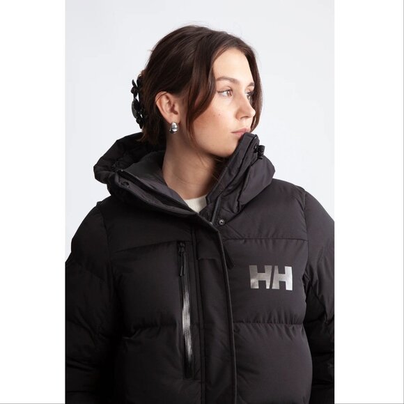 Helly Hansen Adore Puffy Parka Jacket Winter Coat Size L Black Insulated NEW - Picture 4 of 13